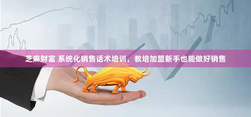 芝麻财富 系统化销售话术培训，教培加盟新手也能做好销售